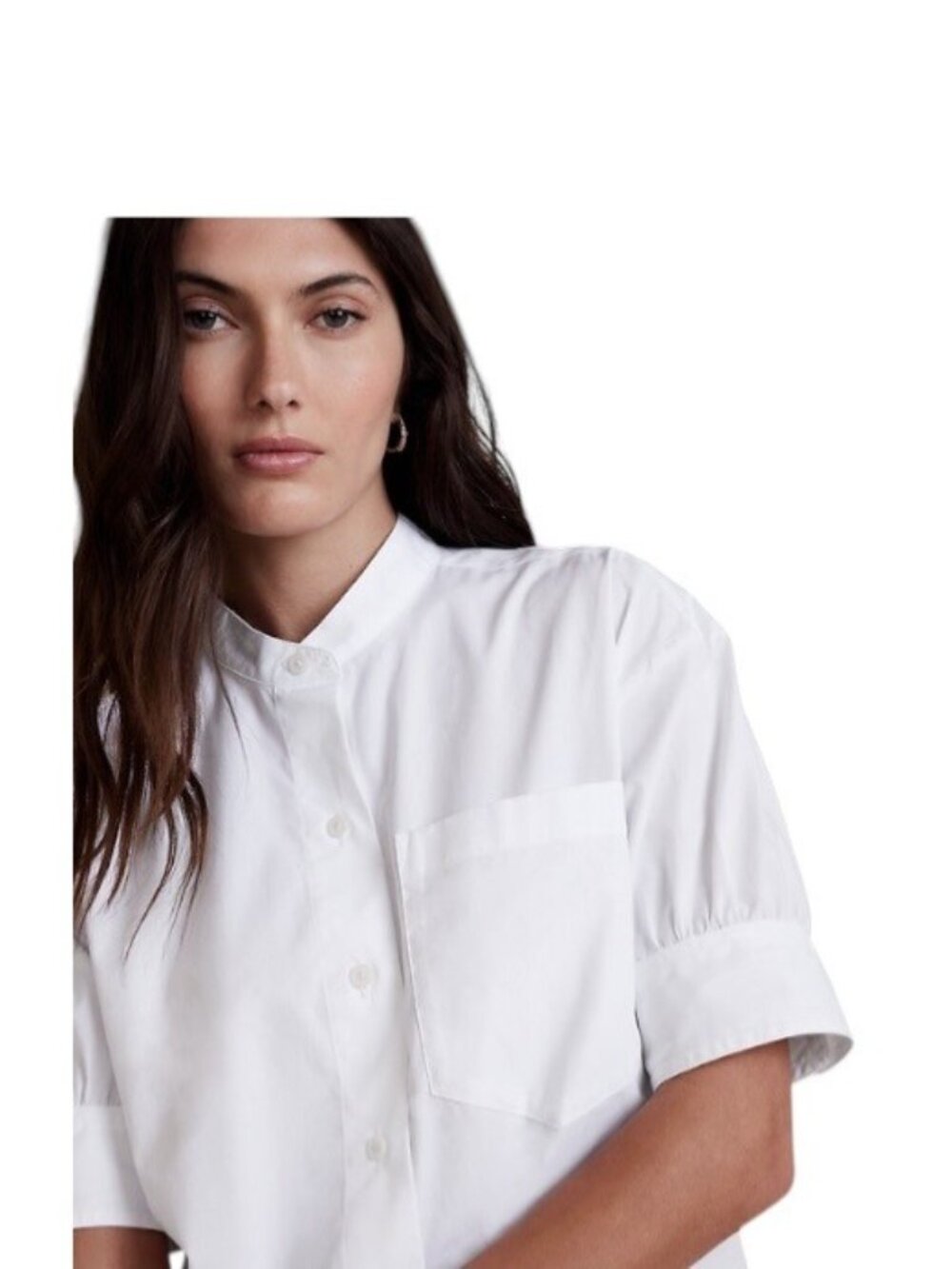 Banana Republic Button Down Shirt White Size S Minimalist Preppy Old Money Cute - Picture 3 of 16